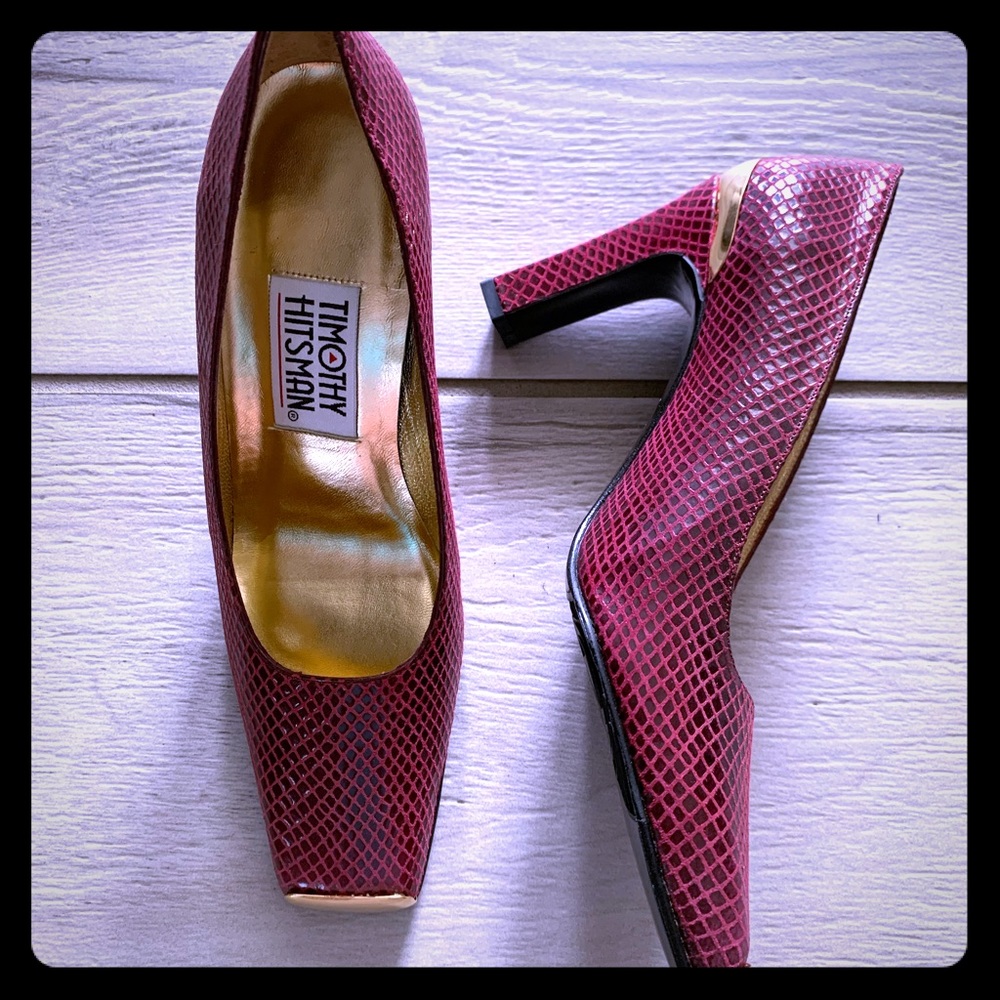 Timothy Hitsman Vintage Heels Berry colored